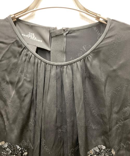 MARC JACOBS（マークジェイコブス）MARC JACOBS (マークジェイコブス) ビジュ装飾半袖ワンピース ブラックの古着・服飾アイテム