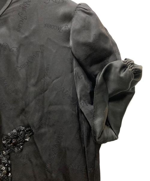 MARC JACOBS（マークジェイコブス）MARC JACOBS (マークジェイコブス) ビジュ装飾半袖ワンピース ブラックの古着・服飾アイテム