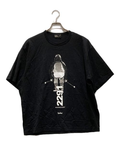 KOLOR（カラー）kolor (カラー) ロゴTシャツ ブラック サイズ:2の古着・服飾アイテム