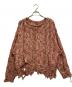 AMERI（アメリ）の古着「CABLE PATTERN DAMAGE LOOSE KNIT」｜ピンク