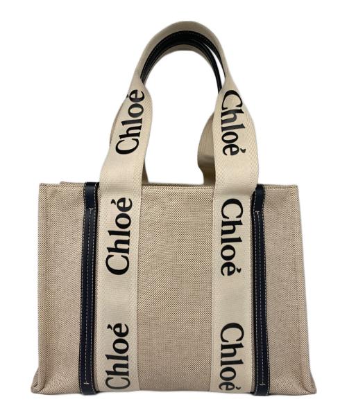 Chloe（クロエ）Chloe (クロエ) ウッディ ミディアムトート ベージュの古着・服飾アイテム