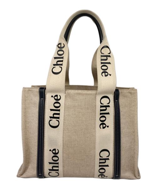 Chloe（クロエ）Chloe (クロエ) ウッディ ミディアムトート ベージュの古着・服飾アイテム