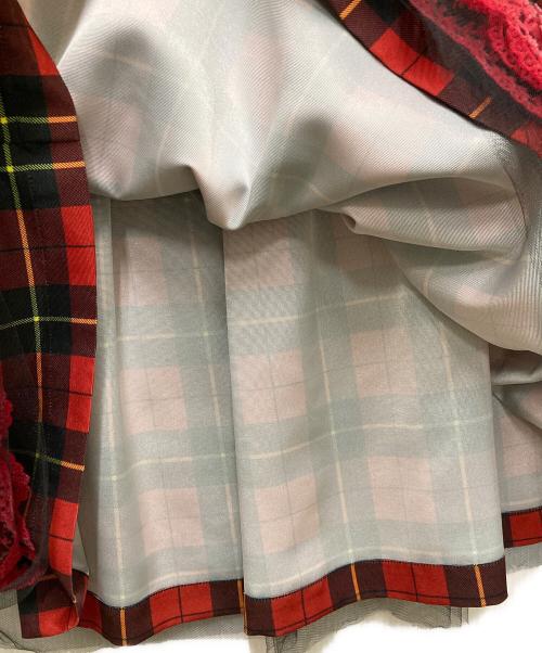 tricot COMME des GARCONS（トリココムデギャルソン）tricot COMME des GARCONS (トリココムデギャルソン) レイヤードチェックスカート ブラック サイズ:FREEの古着・服飾アイテム