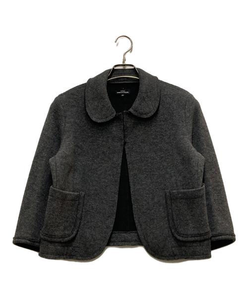 tricot COMME des GARCONS（トリココムデギャルソン）tricot COMME des GARCONS (トリココムデギャルソン) ブークレーニット(縮絨ニット) ジャケット グレー サイズ:Sの古着・服飾アイテム