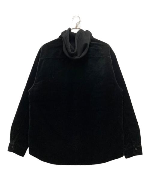 SUPREME（シュプリーム）Supreme (シュプリーム) Quilted Lined Hooded Velvet Shirt ブラック サイズ:Ⅼの古着・服飾アイテム