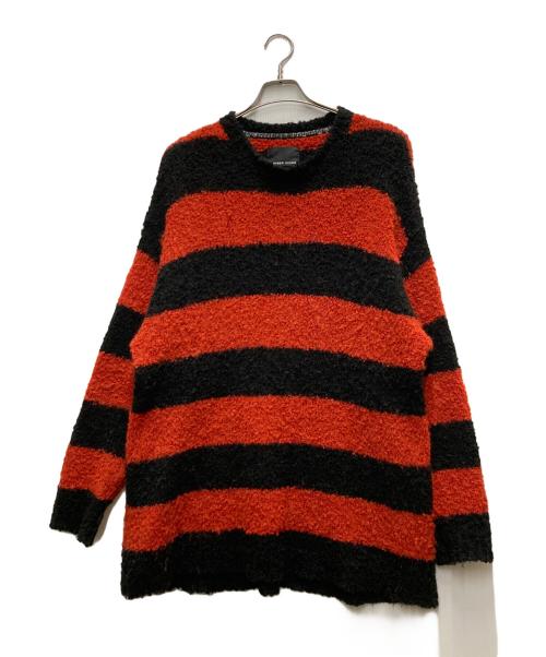 NUMBER (N)INE（ナンバーナイン）NUMBER (N)INE (ナンバーナイン) 復刻ボーダーニット ブラック×レッド サイズ:Lの古着・服飾アイテム