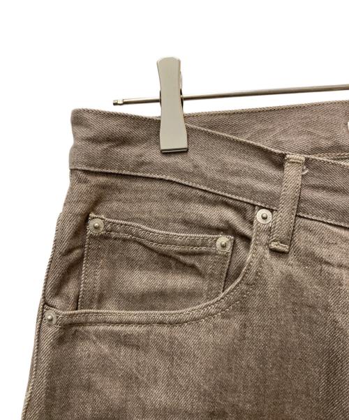 AURALEE（オーラリー）AURALEE (オーラリー) HARD TWIST BROWN DENIM WIDE PANTS モカブラウン サイズ:76cmの古着・服飾アイテム