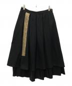 Y'sワイズ）の古着「ウールスカート」｜ブラック