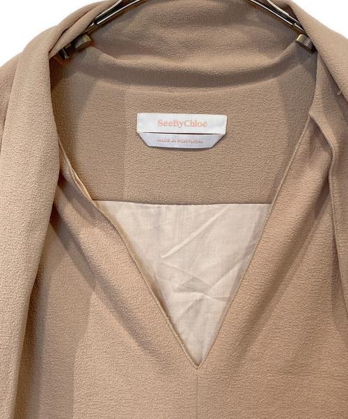SEE BY CHLOE（シーバイクロエ）SEE BY CHLOE (シーバイクロエ) プッシーボウドレス　S6ARO03-S6A014 ベージュ サイズ:34の古着・服飾アイテム