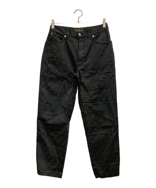 FENDI（フェンディ）FENDI (フェンディ) ズッカ柄デニムパンツ ブラック サイズ:46の古着・服飾アイテム