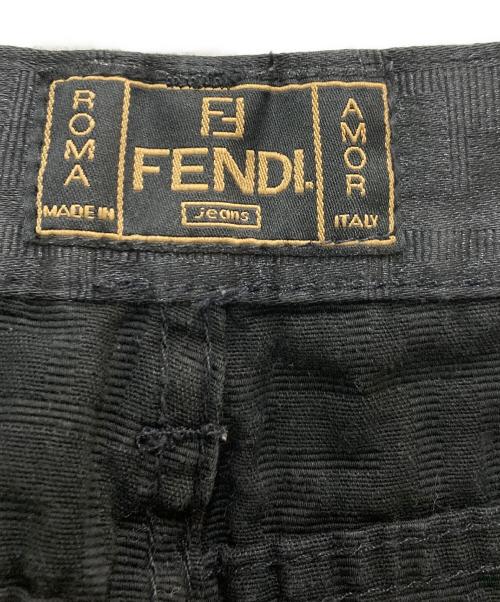 FENDI（フェンディ）FENDI (フェンディ) ズッカ柄デニムパンツ ブラック サイズ:46の古着・服飾アイテム