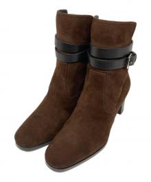 HERMES（エルメス）の古着「スウェードベルテッドアンクルブーツ」｜ブラウン