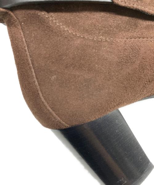 HERMES（エルメス）HERMES (エルメス) スウェードベルテッドアンクルブーツ ブラウン サイズ:35 1/2の古着・服飾アイテム