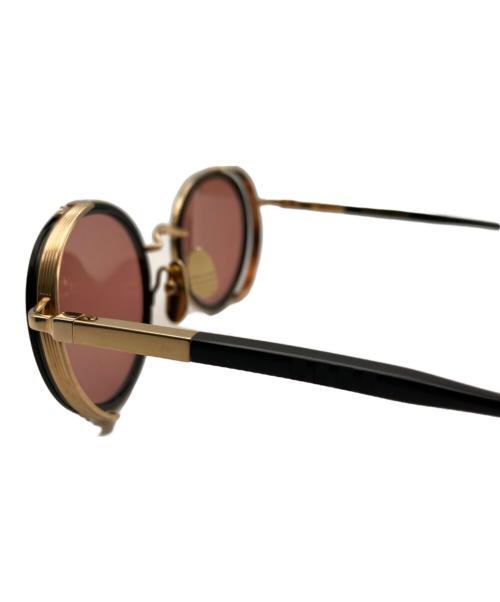 Thom Browne（トムブラウン）Thom Browne (トムブラウン) サングラス ブラックＸゴールド サイズ:49□23-140の古着・服飾アイテム