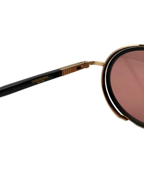 Thom Browne（トムブラウン）Thom Browne (トムブラウン) サングラス ブラックＸゴールド サイズ:49□23-140の古着・服飾アイテム