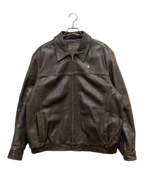 CROFT&BARROW（クロフトアンドバロー）CROFT&BARROW (クロフトアンドバロー) 90's レザーブルゾン ブラウン サイズ:Ⅼの古着・服飾アイテム