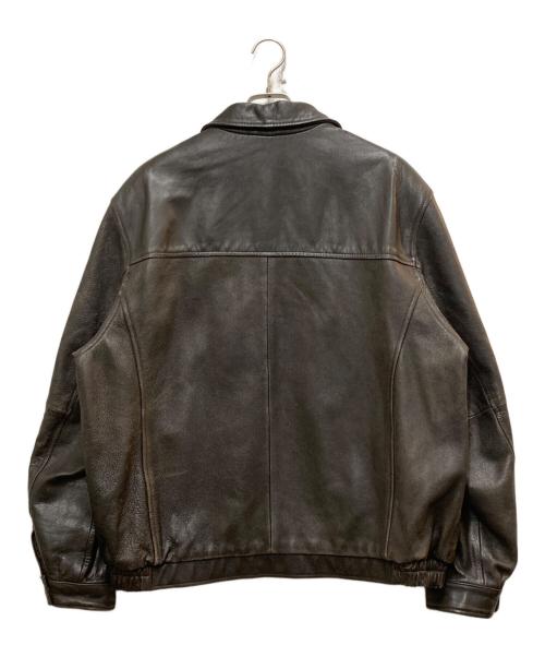 CROFT&BARROW（クロフトアンドバロー）CROFT&BARROW (クロフトアンドバロー) 90's レザーブルゾン ブラウン サイズ:Ⅼの古着・服飾アイテム