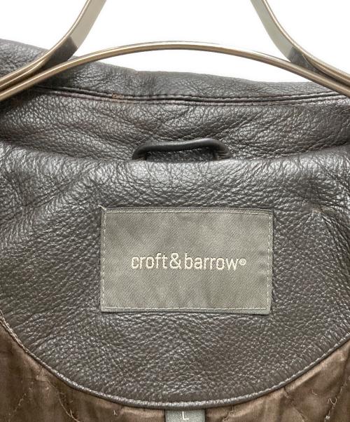 CROFT&BARROW（クロフトアンドバロー）CROFT&BARROW (クロフトアンドバロー) 90's レザーブルゾン ブラウン サイズ:Ⅼの古着・服飾アイテム
