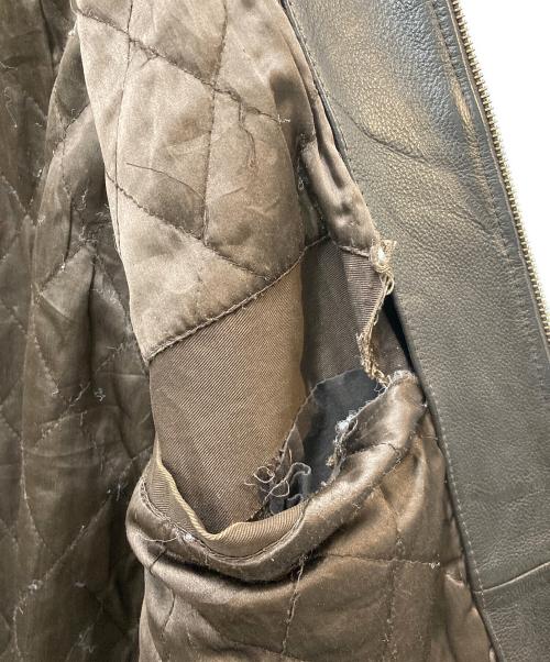 CROFT&BARROW（クロフトアンドバロー）CROFT&BARROW (クロフトアンドバロー) 90's レザーブルゾン ブラウン サイズ:Ⅼの古着・服飾アイテム