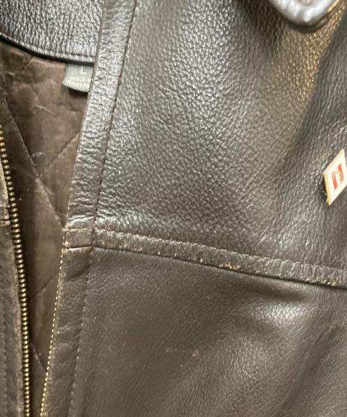 CROFT&BARROW（クロフトアンドバロー）CROFT&BARROW (クロフトアンドバロー) 90's レザーブルゾン ブラウン サイズ:Ⅼの古着・服飾アイテム