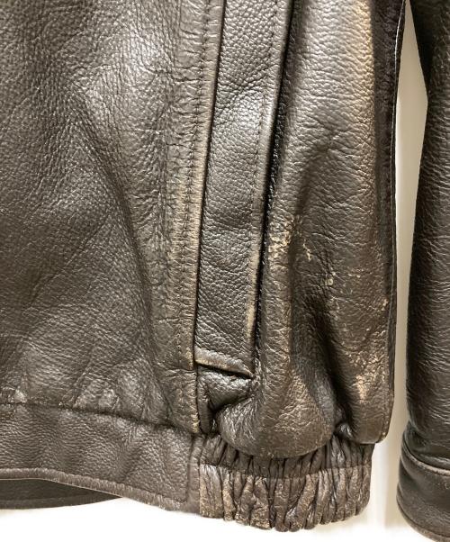 CROFT&BARROW（クロフトアンドバロー）CROFT&BARROW (クロフトアンドバロー) 90's レザーブルゾン ブラウン サイズ:Ⅼの古着・服飾アイテム