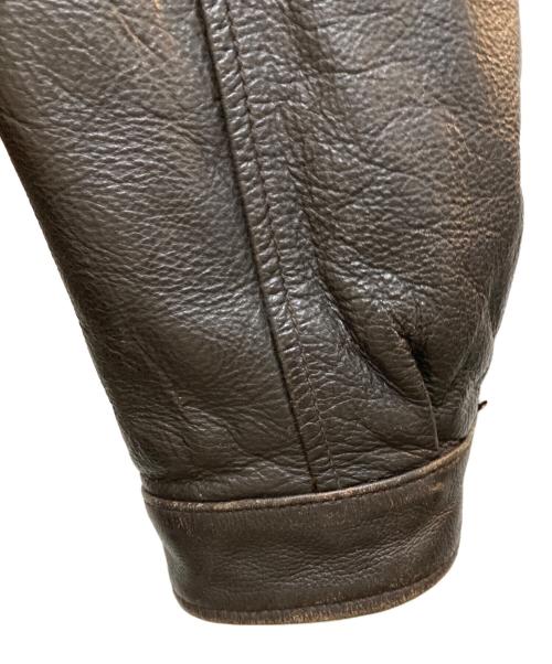 CROFT&BARROW（クロフトアンドバロー）CROFT&BARROW (クロフトアンドバロー) 90's レザーブルゾン ブラウン サイズ:Ⅼの古着・服飾アイテム