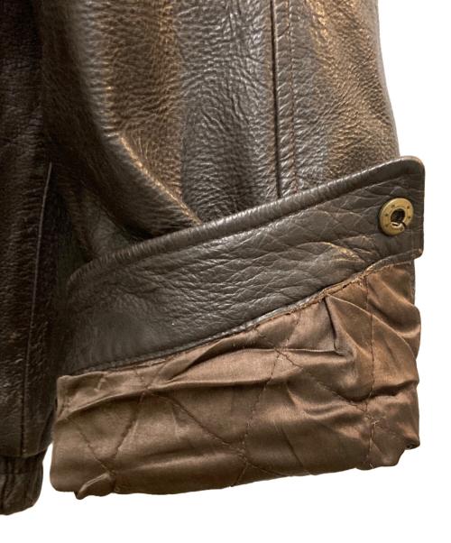 CROFT&BARROW（クロフトアンドバロー）CROFT&BARROW (クロフトアンドバロー) 90's レザーブルゾン ブラウン サイズ:Ⅼの古着・服飾アイテム