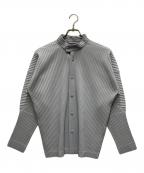 HOMME PLISSE ISSEY MIYAKEオム プリッセ イッセイ ミヤケ）の古着「プリーツシャツ」｜スカイブルー
