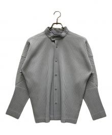 HOMME PLISSE ISSEY MIYAKE（オム プリッセ イッセイ ミヤケ）の古着「プリーツシャツ」｜スカイブルー