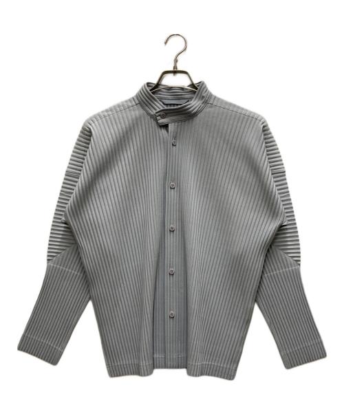 HOMME PLISSE ISSEY MIYAKE（オム プリッセ イッセイ ミヤケ）HOMME PLISSE ISSEY MIYAKE (オム プリッセ イッセイ ミヤケ) プリーツシャツ スカイブルー サイズ:Mの古着・服飾アイテム