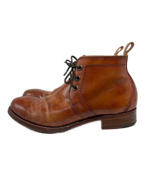chausser（ショセ）chausser (ショセ) CORDOVAN CHUKKA BOOTS ブラウン サイズ:25 1/2の古着・服飾アイテム