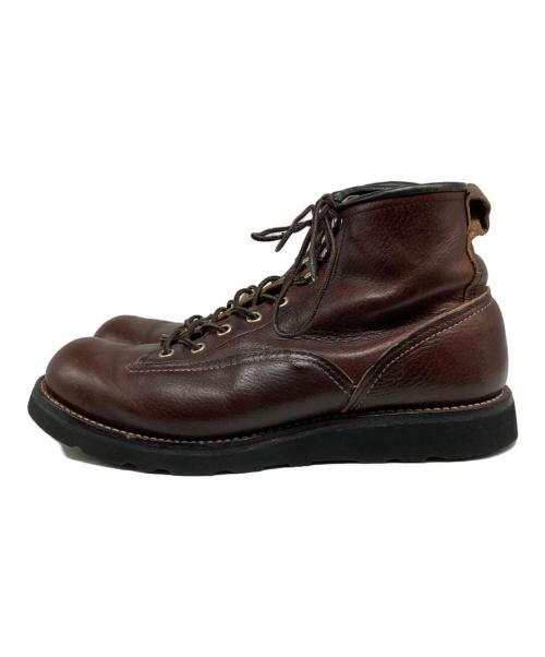 RED WING（レッドウィング）RED WING (レッドウィング) ラインマン/レースアップブーツ ブラウン サイズ:US 8の古着・服飾アイテム