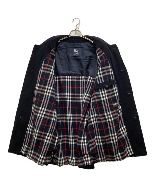 BURBERRY LONDON（バーバリーロンドン）BURBERRY LONDON (バーバリーロンドン) ウールステンカラーコート ネイビー サイズ:Ⅼの古着・服飾アイテム