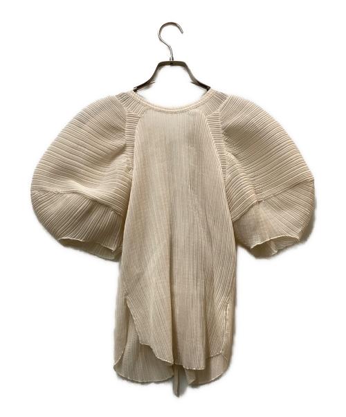 MAISON SPECIAL（メゾンスペシャル）MAISON SPECIAL (メゾンスペシャル) 半袖プリーツブラウス ホワイト サイズ:Mの古着・服飾アイテム
