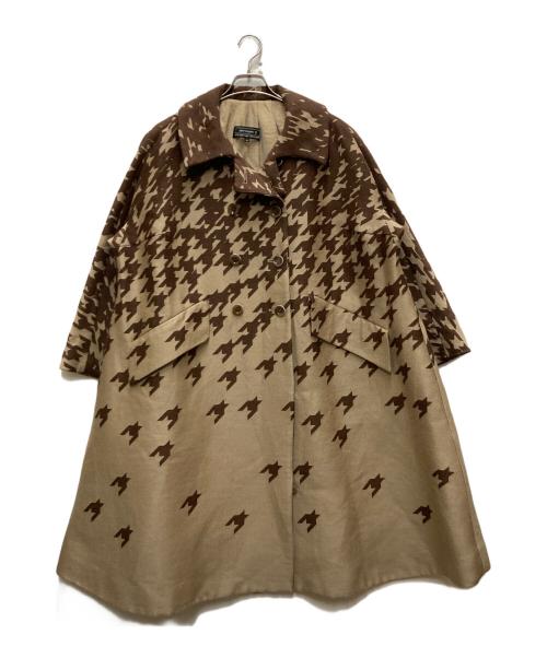 ANREALAGE（アンリアレイジ）ANREALAGE (アンリアレイジ) ハウンドトゥーストレンチコート ブラウン サイズ:40の古着・服飾アイテム