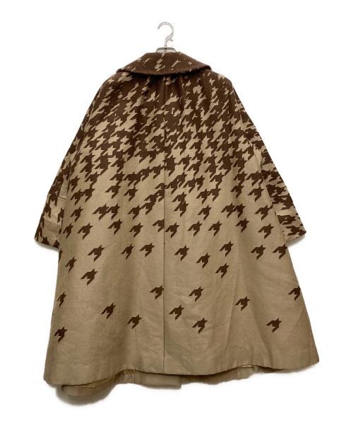 ANREALAGE（アンリアレイジ）ANREALAGE (アンリアレイジ) ハウンドトゥーストレンチコート ブラウン サイズ:40の古着・服飾アイテム
