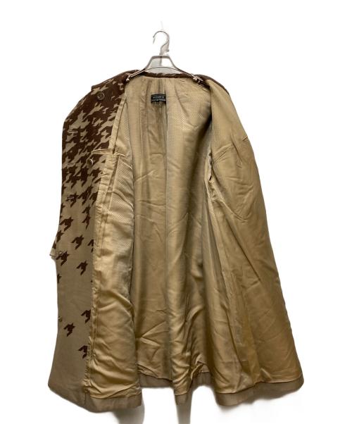 ANREALAGE（アンリアレイジ）ANREALAGE (アンリアレイジ) ハウンドトゥーストレンチコート ブラウン サイズ:40の古着・服飾アイテム