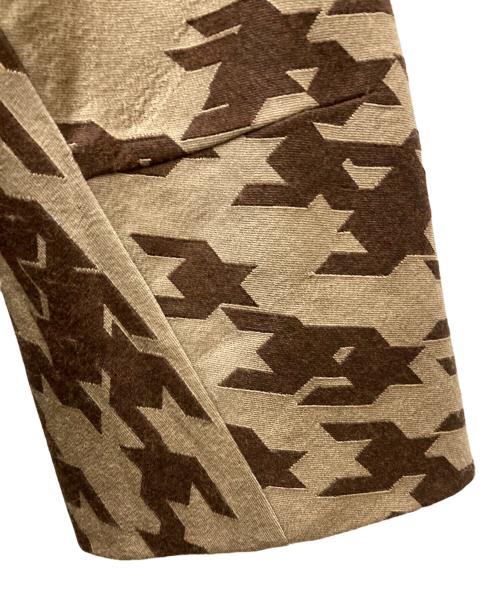 ANREALAGE（アンリアレイジ）ANREALAGE (アンリアレイジ) ハウンドトゥーストレンチコート ブラウン サイズ:40の古着・服飾アイテム