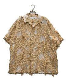 MIKAGE SHIN（ミカゲ シン）の古着「Cut Jacquard Half Shirt」｜ベージュ