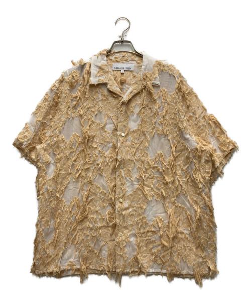 MIKAGE SHIN（ミカゲ シン）MIKAGE SHIN (ミカゲ シン) Cut Jacquard Half Shirt ベージュ サイズ:1の古着・服飾アイテム