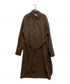 SUBLATIONSサブレーションズ）の古着「WASHABLE WOOL DRESS LONG SHIRT .05」｜ブラウン