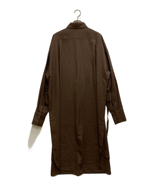 SUBLATIONS（サブレーションズ）SUBLATIONS (サブレーションズ) WASHABLE WOOL DRESS LONG SHIRT .05 ブラウン サイズ:FREEの古着・服飾アイテム
