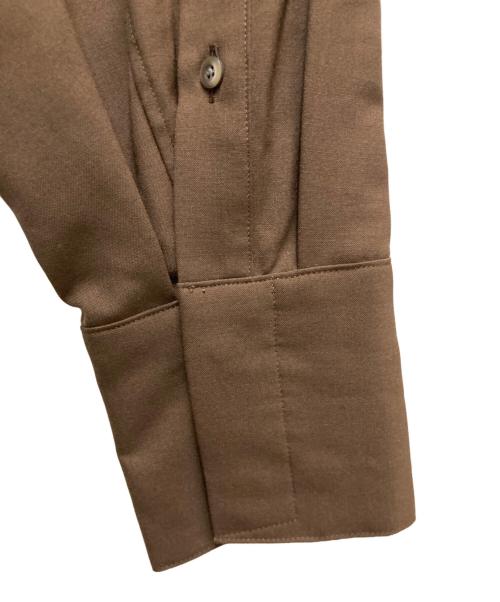 SUBLATIONS（サブレーションズ）SUBLATIONS (サブレーションズ) WASHABLE WOOL DRESS LONG SHIRT .05 ブラウン サイズ:FREEの古着・服飾アイテム