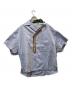 KOLOR（カラー）の古着「Rib Docking S/S Shirts」｜ブルー