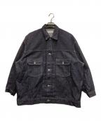 Graphpaperグラフペーパー）の古着「Colorfast Denim Blouson デニムジャケット」｜ネイビー
