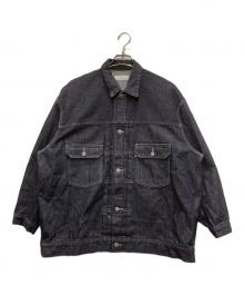 Graphpaper（グラフペーパー）の古着「Colorfast Denim Blouson デニムジャケット」｜ネイビー
