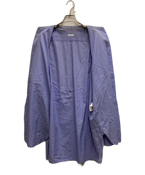 COMOLI（コモリ）COMOLI (コモリ) バンドカラーシャツ ブルー サイズ:2の古着・服飾アイテム