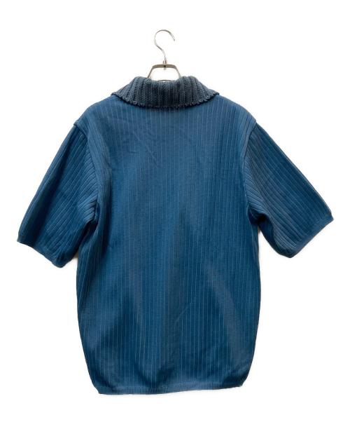08sircus（ゼロエイトサーカス）08sircus (ゼロエイトサーカス) Pe/Rywideriboversizepolo ブルー サイズ:5の古着・服飾アイテム