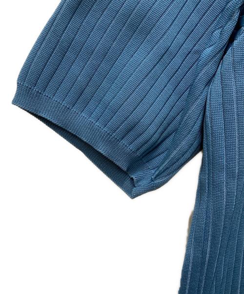 08sircus（ゼロエイトサーカス）08sircus (ゼロエイトサーカス) Pe/Rywideriboversizepolo ブルー サイズ:5の古着・服飾アイテム