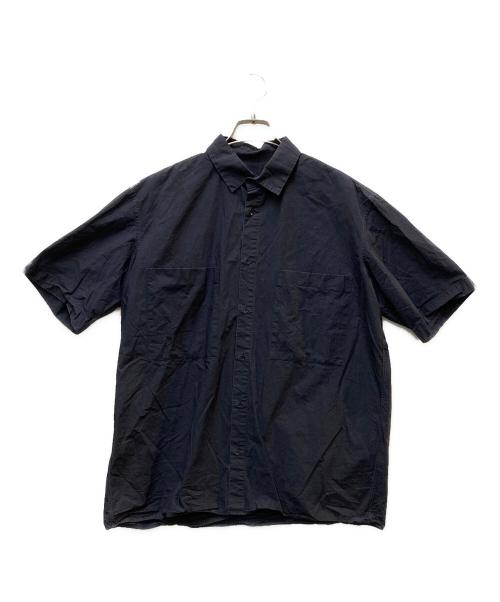 ATON（エイトン）ATON (エイトン) REGULAR COLLAR S/S SHIRT ネイビー サイズ:2の古着・服飾アイテム
